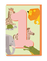 Noi Publishing Age 1 Safari Birthday Card